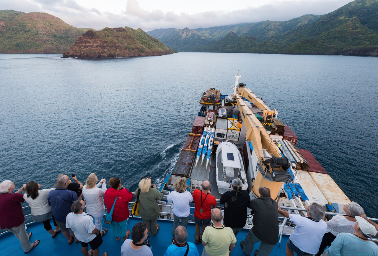 Tourist on boat