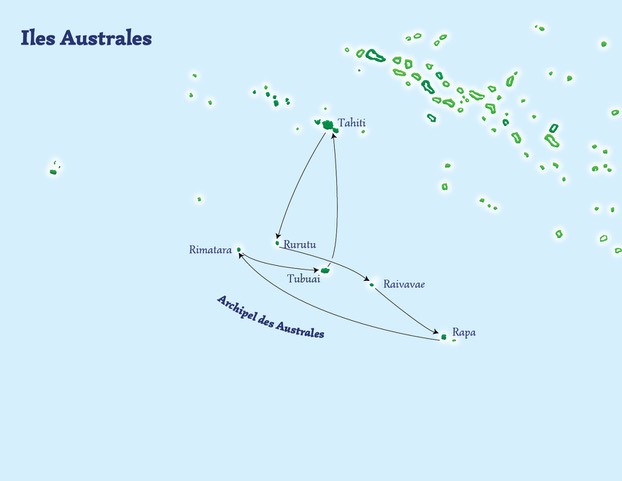 carte des Iles Australes